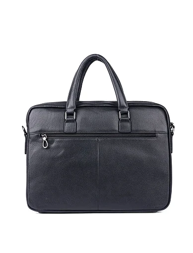 Чоловічий портфель шкіряний чорний (6209-5) - фото 3 - Miraton