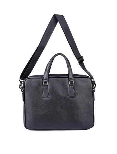 Чоловічий портфель шкіряний чорний (6209-5) - фото 4 - Miraton