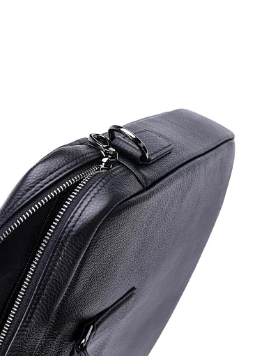 Чоловічий портфель шкіряний чорний (6209-5) - фото 5 - Miraton