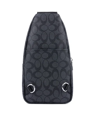 Мужская сумка из экокожи черная - фото 3 - Miraton