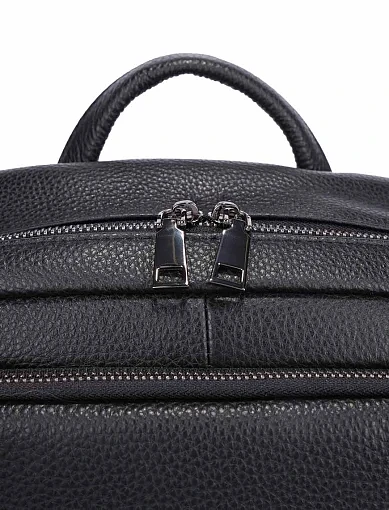 Чоловічий рюкзак шкіряний чорний (30029-3) - фото 4 - Miraton