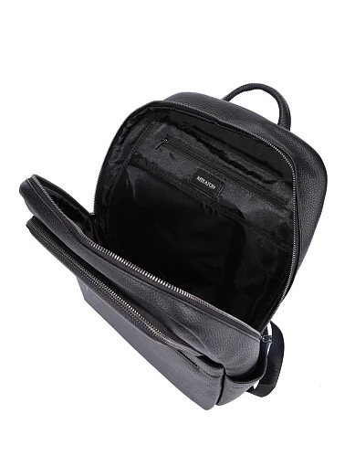 Чоловічий рюкзак шкіряний чорний (30029-3) - фото 5 - Miraton