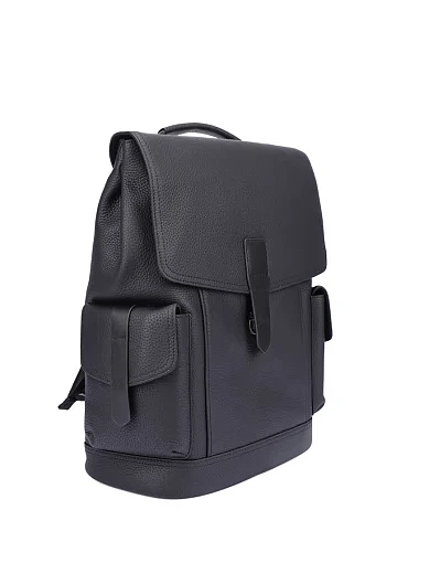 Чоловічий рюкзак шкіряний чорний (88353) - фото 3 - Miraton