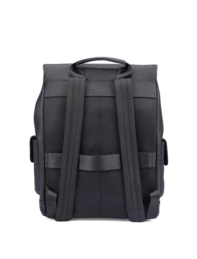 Чоловічий рюкзак шкіряний чорний (88353) - фото 4 - Miraton