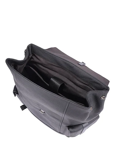 Чоловічий рюкзак шкіряний чорний (88353) - фото 6 - Miraton