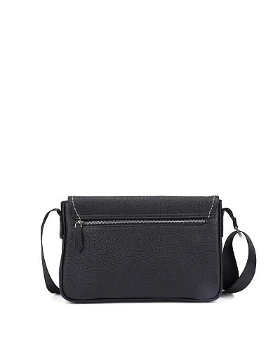 Чоловіча сумка крос-боді шкіряна чорна (88357-2) - фото 3 - Miraton