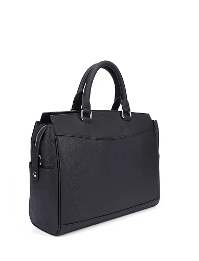 Чоловічий портфель шкіряний чорний (88501-3) - фото 2 - Miraton