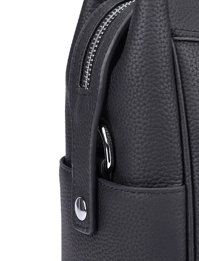 Чоловічий портфель шкіряний чорний (88501-3) - фото 4 - Miraton