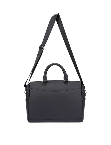 Чоловічий портфель шкіряний чорний (88501-3) - фото 6 - Miraton