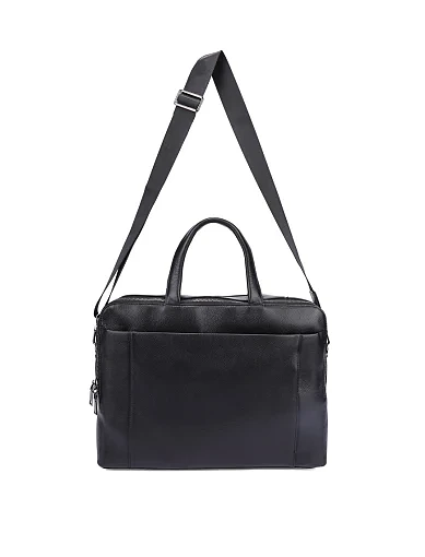 Чоловічий портфель шкіряний чорний (88536-3) - фото 6 - Miraton