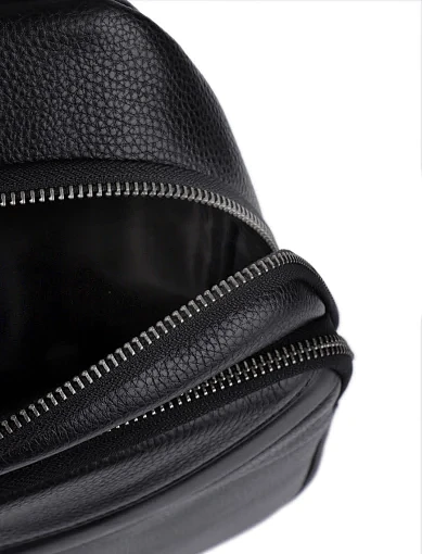 Мужская сумка кожаная черная - фото 5 - Miraton