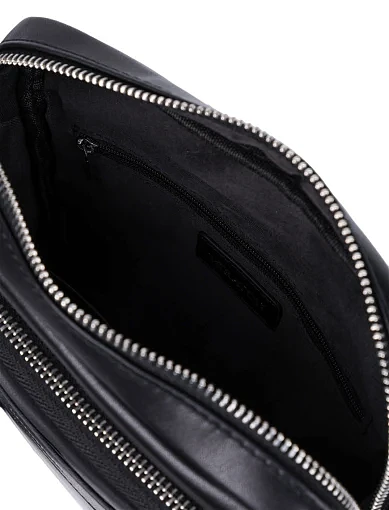 Мужская сумка мессенджер кожаная черная - фото 5 - Miraton