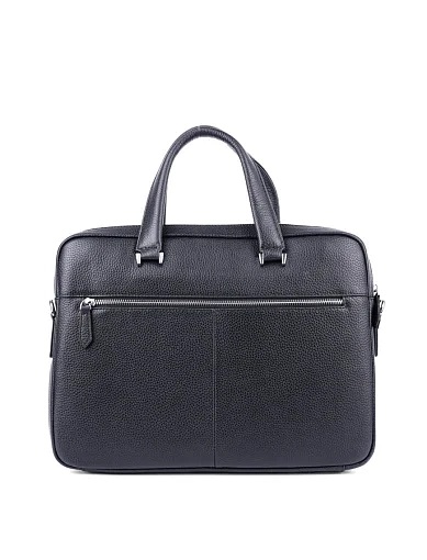 Чоловічий портфель шкіряний чорний (9960-1A) - фото 3 - Miraton