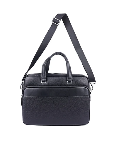 Чоловічий портфель шкіряний чорний (9960-1A) - фото 4 - Miraton