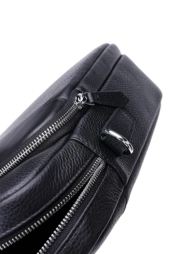 Чоловічий портфель шкіряний чорний (9960-1A) - фото 5 - Miraton