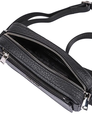 Чоловічий месенджер шкіряний чорний - фото 5 - Miraton