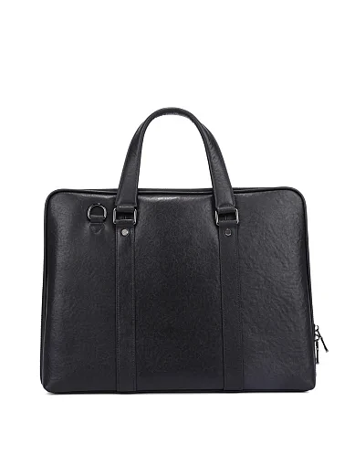 Мужской портфель кожаный черный - фото 3 - Miraton