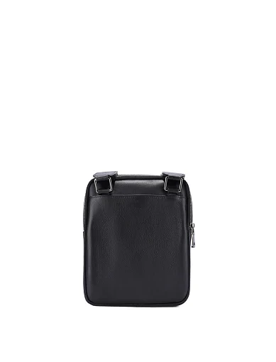 Мужская сумка кросс-боди кожаная черная - фото 3 - Miraton