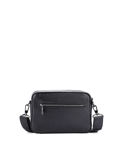 Чоловіча сумка крос-боді шкіряна чорна (YD6047-1) - фото 3 - Miraton