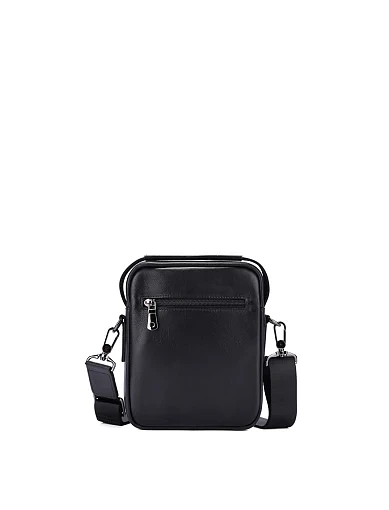 Чоловіча сумка крос-боді шкіряна чорна (YD8741) - фото 3 - Miraton