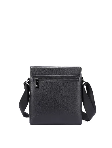 Мужская сумка мессенджер кожаная черная - фото 3 - Miraton