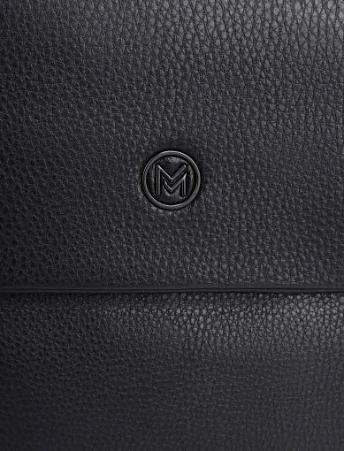 Мужская сумка мессенджер кожаная черная - фото 4 - Miraton