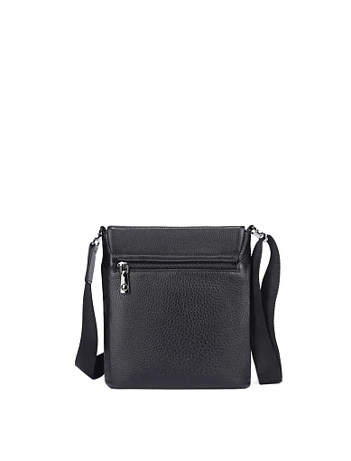 Мужская сумка мессенджер кожаная черная - фото 3 - Miraton