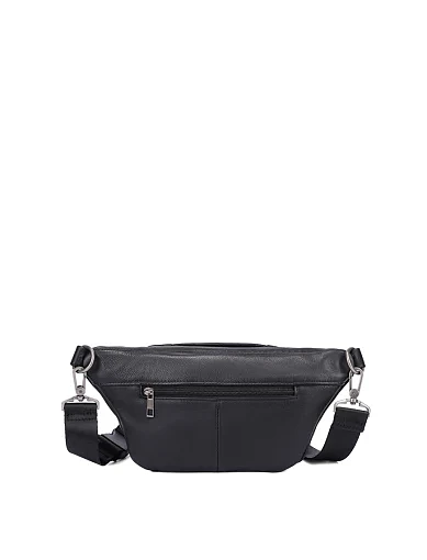 Мужская сумка кожаная черная - фото 3 - Miraton