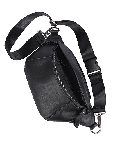 Мужская сумка кожаная черная - фото 5 - Miraton