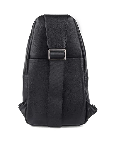 Мужская сумка кожаная черная - фото 3 - Miraton