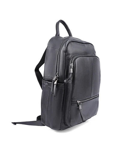 Чоловічий рюкзак шкіряний чорний (8125) - фото 2 - Miraton
