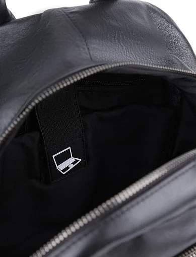 Чоловічий рюкзак шкіряний чорний (8125) - фото 5 - Miraton