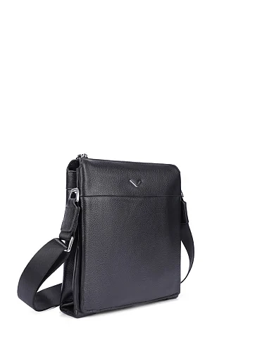 Чоловіча сумка через плече шкіряна коричнева (863-3) - фото 2 - Miraton