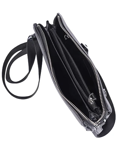 Чоловіча сумка через плече шкіряна коричнева (863-3) - фото 5 - Miraton