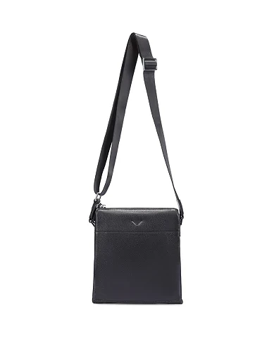 Чоловіча сумка через плече шкіряна коричнева (863-3) - фото 6 - Miraton