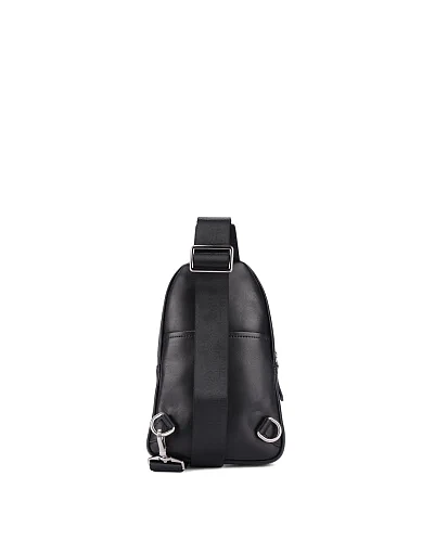 Чоловіча сумка шкіряна чорна (C356) - фото 3 - Miraton