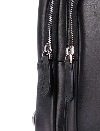 Чоловіча сумка шкіряна чорна (C356) - фото 4 - Miraton