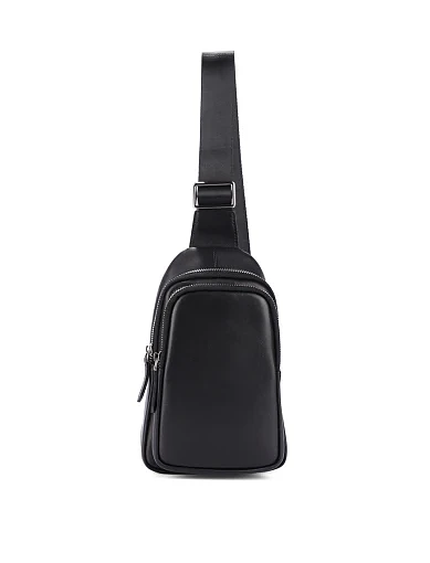 Чоловіча сумка шкіряна чорна (C356) - фото 6 - Miraton