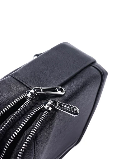 Мужская сумка кожаная черная - фото 5 - Miraton