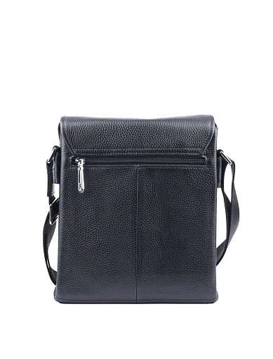 Мужская сумка мессенджер кожаная черная - фото 3 - Miraton