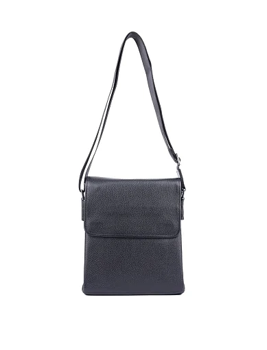 Мужская сумка мессенджер кожаная черная - фото 4 - Miraton