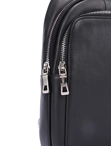 Мужская сумка кожаная черная - фото 4 - Miraton