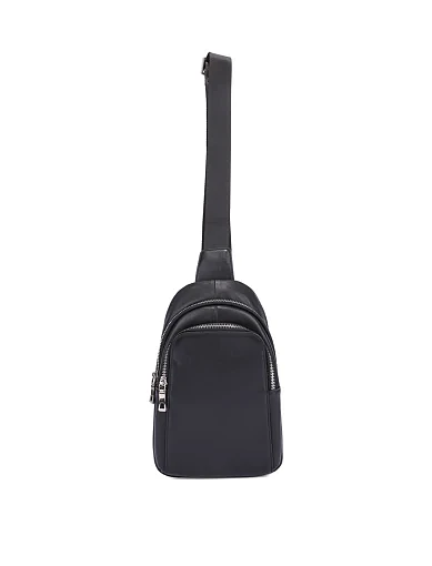 Мужская сумка кожаная черная - фото 6 - Miraton