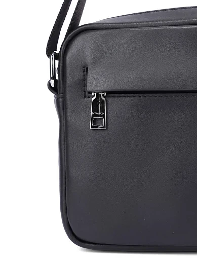 Чоловіча сумка крос-боді шкіряна чорна (9574) - фото 4 - Miraton