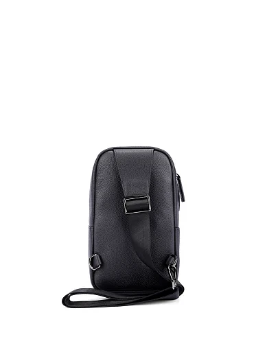 Чоловіча сумка шкіряна чорна (CEBO07132M-1) - фото 4 - Miraton