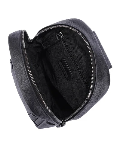 Чоловіча сумка шкіряна чорна (CEBO07132M-1) - фото 6 - Miraton