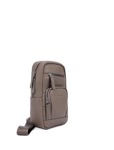 Чоловіча сумка шкіряна сіра (CEBO07132M-2) - фото 3 - Miraton