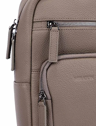 Чоловіча сумка шкіряна сіра (CEBO07132M-2) - фото 5 - Miraton