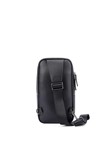 Чоловіча сумка шкіряна чорна (CEBO07148M) - фото 4 - Miraton