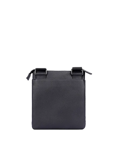 Чоловіча сумка месенджер шкіряна чорна (CEBO07199M-1) - фото 3 - Miraton